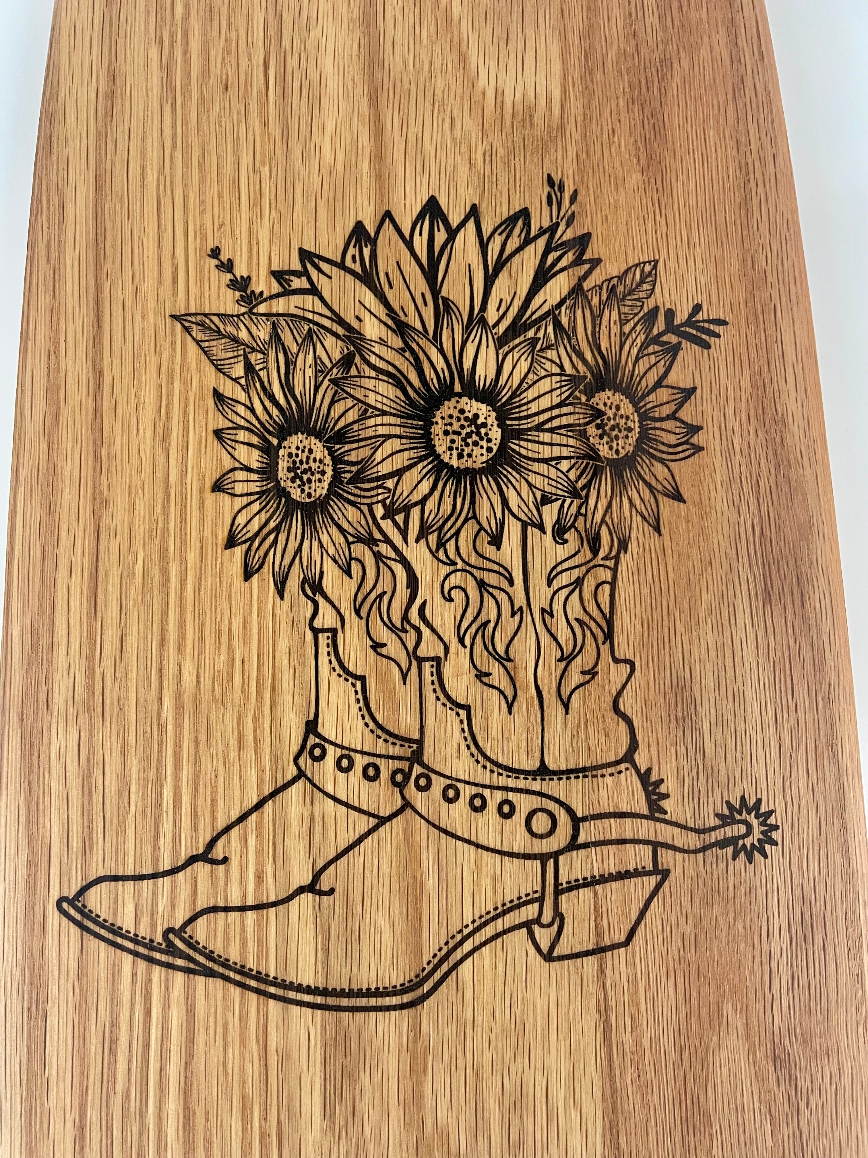 Boot and Flower Decor Board